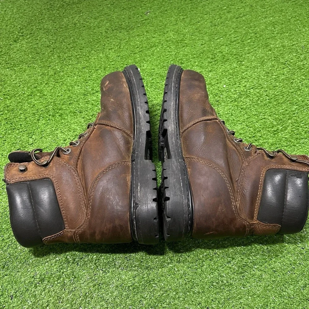 Wolverine Leather Work Book 7.5 Floorhand Waterproof Steel Toe‎ Brown EUC